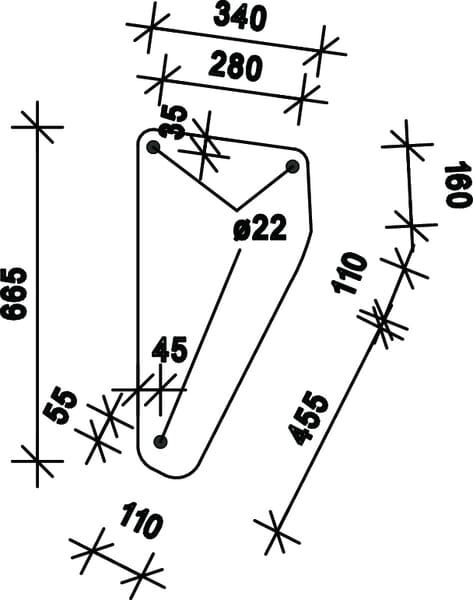 KRAMP Frontscheibe unten D7711