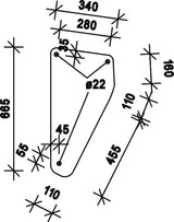 KRAMP Frontscheibe unten D7711