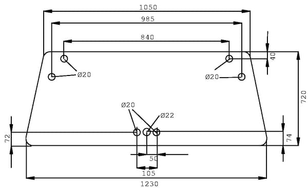 KRAMP Frontscheibe oben D7722
