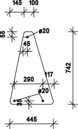 KRAMP Frontscheibe unten D7742