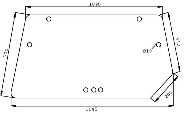 KRAMP Heckscheibe oben D7747