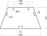 KRAMP Frontscheibe aufstellbar L78726N