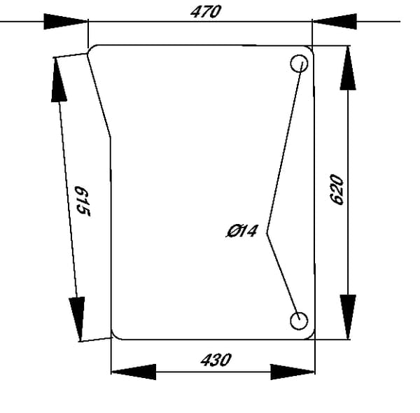 KRAMP Frontscheibe unten D8182