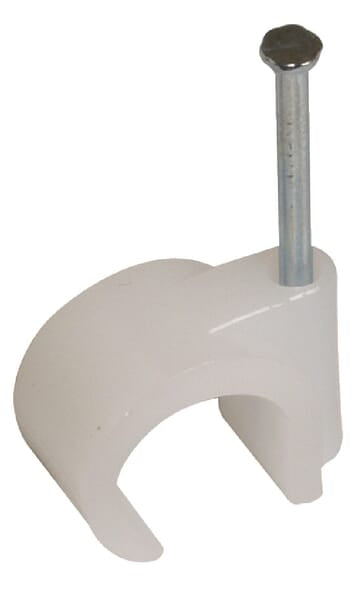 KRAMP Rohrnagelbügel 8-10mm weiß - 100 Stück EM366521