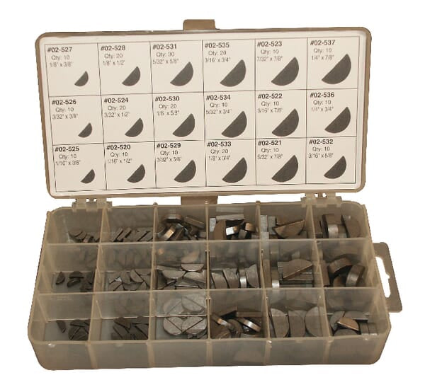 Assortiment de cales demi-lune