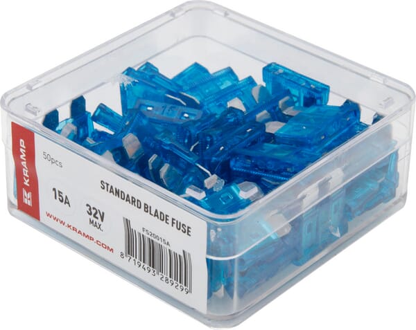 KRAMP Standard blade fuse 15A 32V blue (x50) - 50 Stück - FS20015A