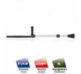 Lance double 985 mm, acier inoxydable