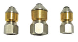 Sewer nozzle rotating 1/8"