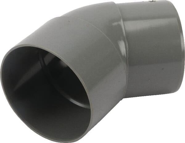KRAMP Kniest.,PVC, 80 mm, 45°, grau HWA280801G