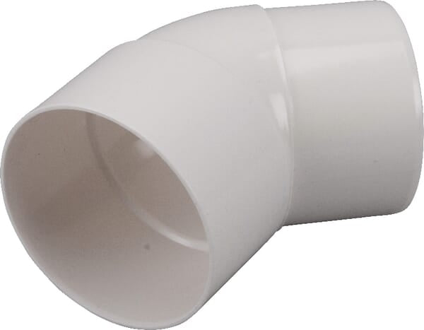 KRAMP Bogen.,PVC, 80 mm, 45°, weiß HWA280801W