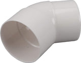 KRAMP Bogen.,PVC, 80 mm, 45°, weiß HWA280801W