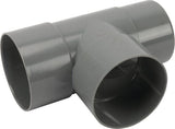 KRAMP T-Stück, PVC, 80 mm, grau HWA380801G