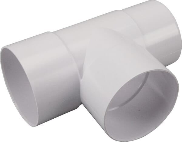KRAMP T-Stück, PVC, 80 mm, weiß HWA380801W