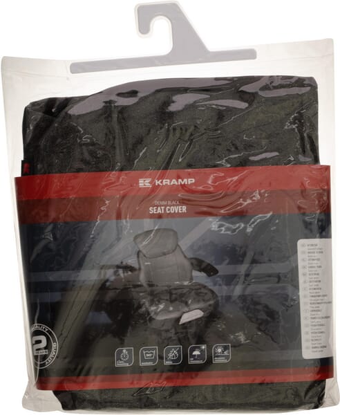 Housse de siège tracteur Std. tissu denim noir