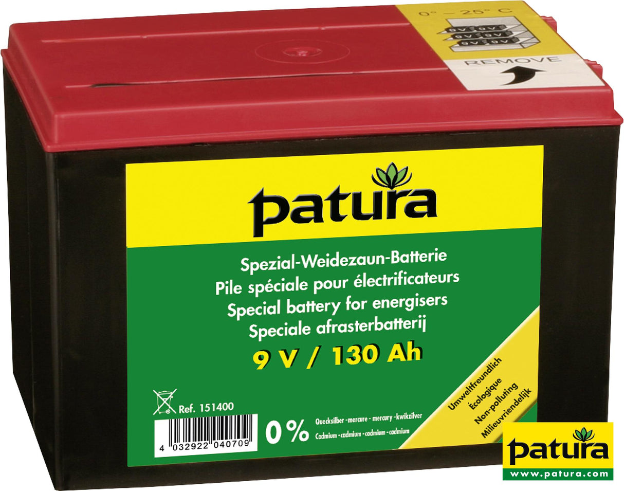 Patura Spezial-Weidezaun-Batterie 9 V / 130 Ah 151400