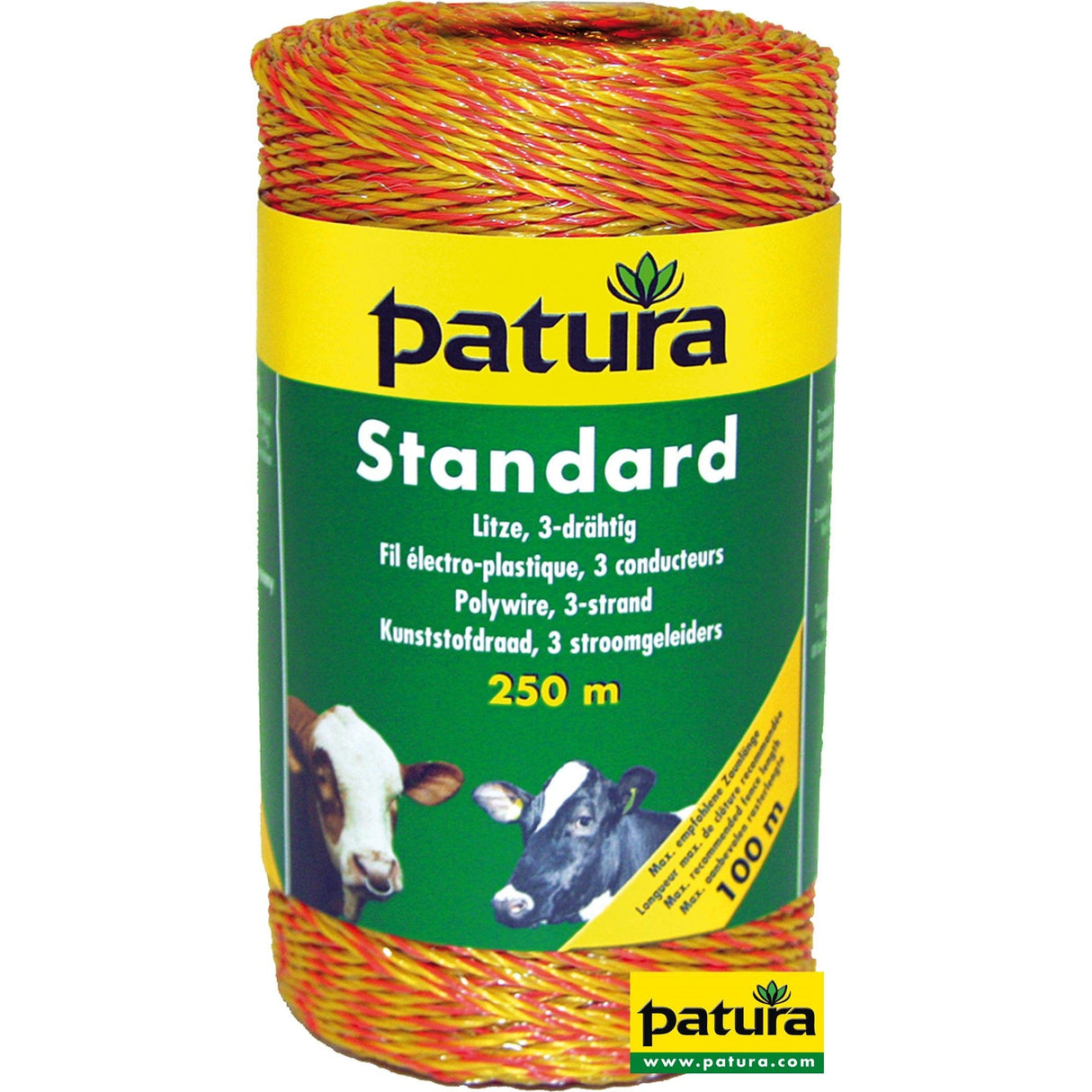 Patura Standard Litze, 3 Niro 0,16 mm, gelb-orange, 250 m Rolle 180000