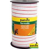 Patura Tornado Breitband 12,5 mm, 200 m Rolle 4 Niro 0,20mm, 1 Cu 0,30mm, weiss-orange 185001