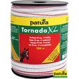 Patura Tornado XL Breitband 40 mm, 200 m Rolle 11 Niro 0,16mm, 3 Cu 0,30mm, weiss-rot 189501