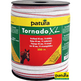 Patura Tornado XL Breitband 40 mm, 200 m Rolle 11 Niro 0,16mm, 3 Cu 0,30mm, weiss-rot 189501