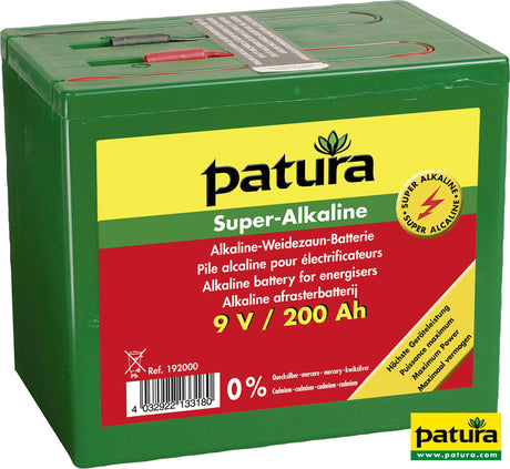 Patura Super-Alkaline Weidezaun-Batterie 9 V / 200 Ah 192000