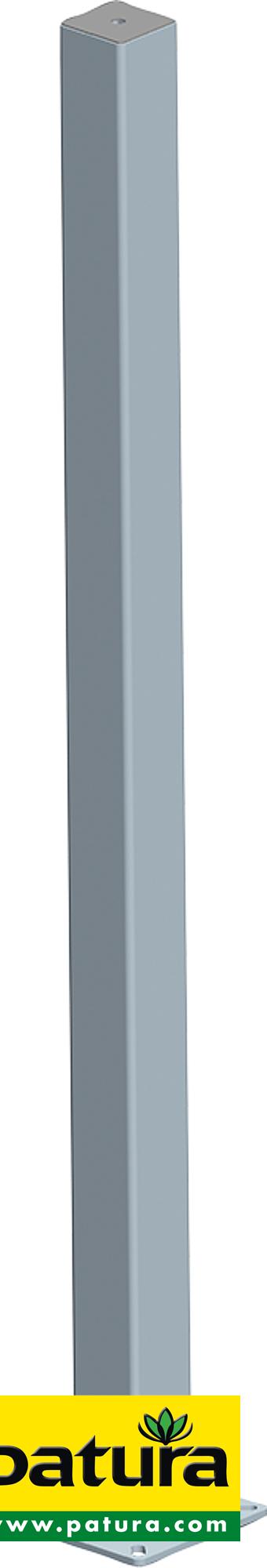 Patura Pfosten Quadrat 90 mm, L= 1,65 m, mit Bodenplatte 303304