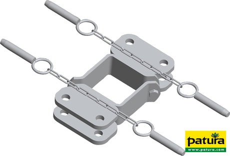 Patura Schelle Quadrat 90 mm, 4 Halter, parallel, vz 303317