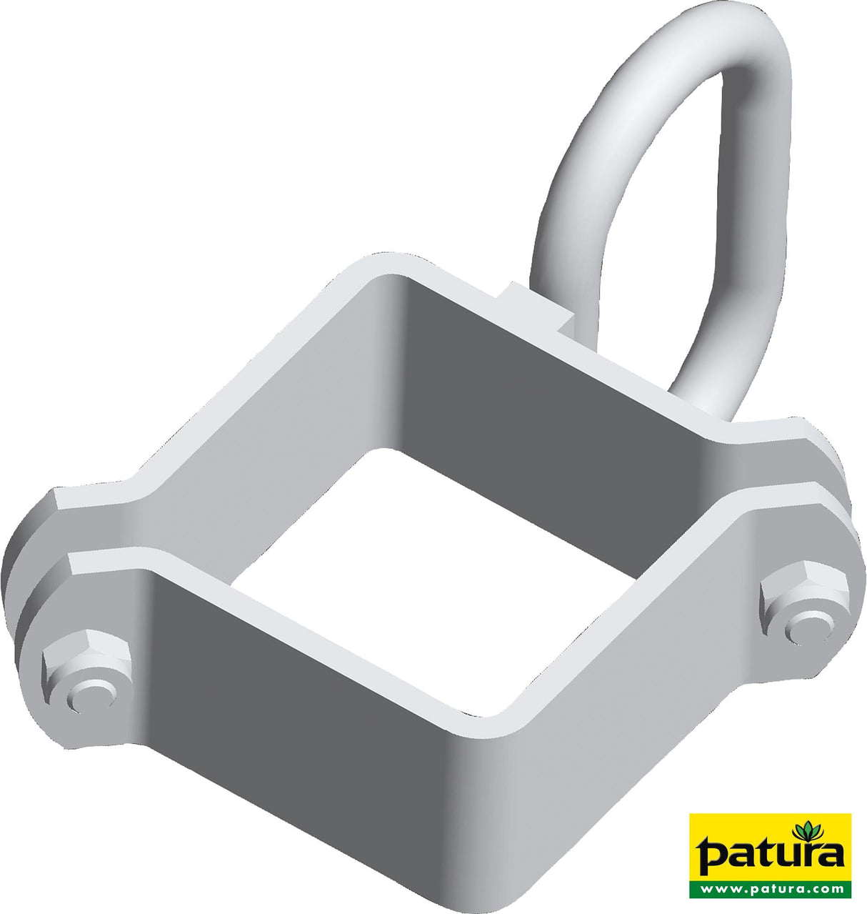 Patura Schelle Quadrat 90 mm, 1 Riegelhalter, vz 303320