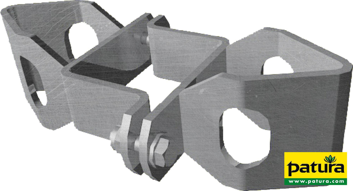 Patura Schelle Quadrat 90 mm, mit 2 Riegelhalter RS, parallel 303383