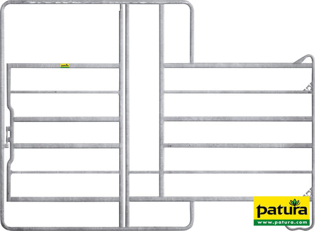 Patura Panel-6 mit Tor und Fressgitter 2,40 m, 1 Fressplatz 310434