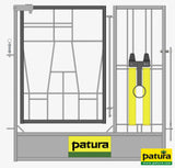 Patura Tür geteilt mit Bänder Nuckeleimerhalter höhenverstellbar 332429