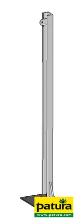 Patura U-Profil für Holzbohlen, L= 1,20 m doppelt, mit Bodenplatte, vz 341180