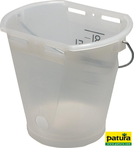 Patura Nuckel-Tränkeeimer 9l transparent ohne Sauger und ohne Ventil 36146309