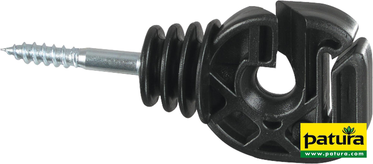 Patura Seil / Bandisolator, Holzgewinde, für Seil und Band bis 20 mm (25 Stück/Pack) 127325