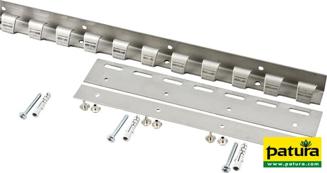 Patura Befestigungsschiene mit 5 Pendelplatten L=984 mm, Edelstahl, mit Montagezubehör 503120