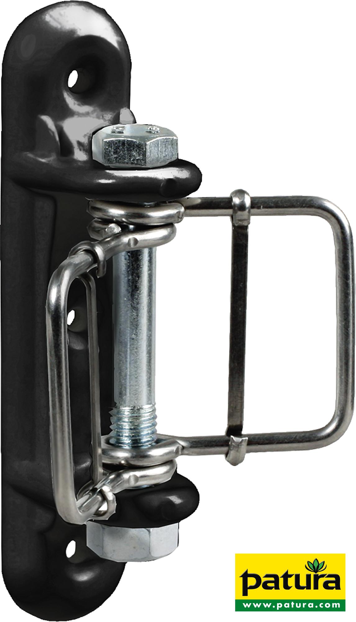 Patura Breitband-Eckisolator, mit 2 Bügel schwarz, für 40 mm Band (3 Stück / Pack) 168003