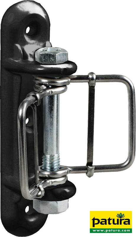 Patura Breitband-Eckisolator, mit 2 Bügel schwarz, für 40 mm Band (3 Stück / Pack) 168003