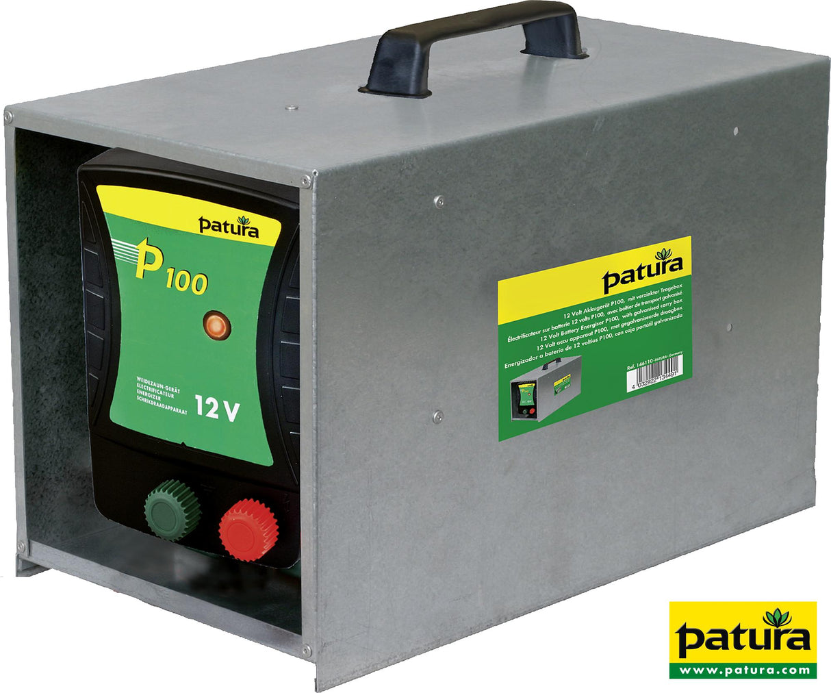 Patura P100, Weidezaun-Gerät für 12 V Akku mit Tragebox 146110