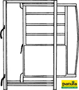 Patura Rahmen mit Schiebetüre, Breite 0,90 m, Höhe 2,05 m, vz 310108