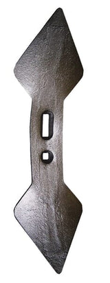 Embout de cultivateur, 450x135x19mm, réversible, courbé, 2 trous