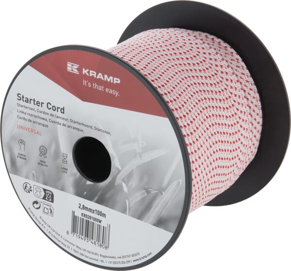 KRAMP Starterkabel 2,8mm x 100m weiß - 1 Rolle - KR0281000W