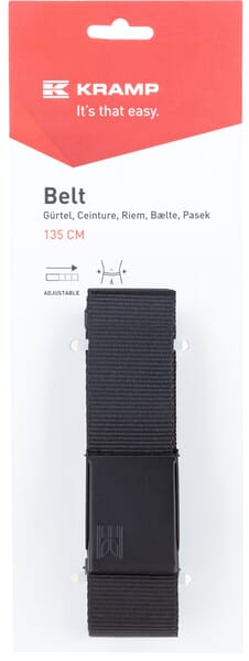 KRAMP Gürtel Kramp 135 cm, Schwarz - 1 Stück - KW209930001135