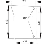KRAMP Frontscheibe unten L151752N