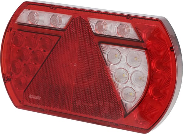 KRAMP Multifunktions-Rücklicht LED, SMART, 12V, 236x140x24.3mm, Bajonett 6-polig, Kramp L26060P6RH5SM