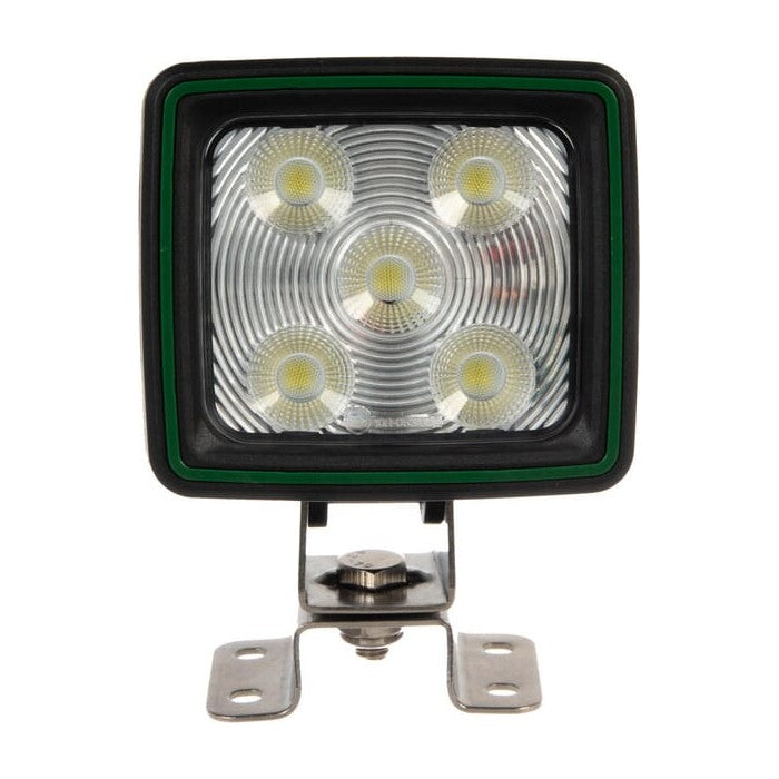 KRAMP Arbeitsscheinwerfer LED, 67W, 5600lm, quadratisch, weiß, 111x82,5x99mm Deutschstecker, weites Flutlicht, 20 LED's, Kramp LA10410