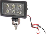 KRAMP Arbeitsscheinwerfer, 6 LEDs, 30 W, 2400 lm, rechteckig, 10/30 V, 143x83x60 mm, H11-Stecker, Flutlicht, Kramp LA10512