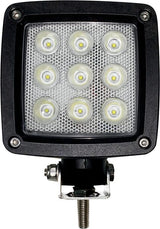 KRAMP Arbeitsscheinwerfer LED, 27W, 3000lm, eckig, weiß, 10/30V, Deutsch Stecker, weites Flutlicht, 9 LED´s Kramp LA10555