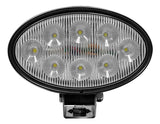 KRAMP Arbeitsscheinwerfer LED, 56W, 5320lm, oval, weiß, 10/30V, 160x100x74mm, Stecker, Wide flood, 8 LED's Deutsch Kramp LA10558