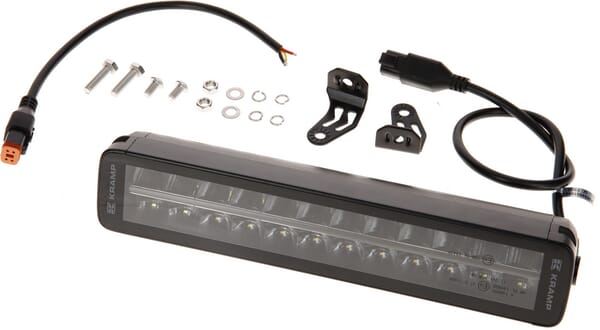 KRAMP Arbeitslichtbalken LED, 120W, 10080lm, rechteckig, 12/24V, weiß/orange, 357x70x67mm Deutsch Stecker, Combo, gerade, 24LED's, E-BOOST - 1 Stück - LA10812