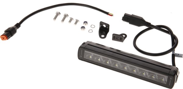 KRAMP Arbeitslichtbalken LED, 45W, 3780lm, rechteckig, 12/24V, weiß/orange, 246x40x54mm Deutsch Stecker, Combo, gerade, 9LED's, E-BOOST - 1 Stück - LA10820