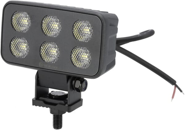KRAMP Arbeitsscheinwerfer LED, 60W, 4630lm, rechteckig, 12/24V, weiß, 115x65x47mm Deutsch Stecker, Flood, 12LED's - 1 Stück - LA10834